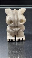 Vintage Onyx Owl Figurine 3.5" High