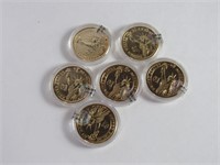 (6) Presidential $1 Coins