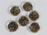 (6) Presidential $1 Coins