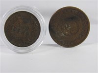 1899 Cent & 1865 2 Cent