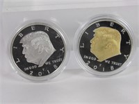 Pair of 2018 Donald Trump Coins