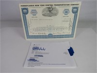 Rare! 1968 Pennsylvania New York Stock Certificate