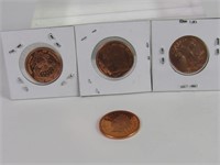 (4) Copper Coins