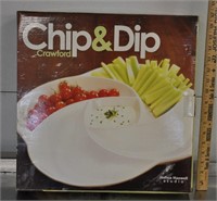 Crawford chip & dip plate, new