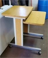 SMALL COMPUTER DESK ON CASTERS