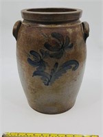 Antique Decorated Salt Glaze 3gal. Stoneware Crock