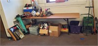 LARGE MISC LOT - ALL ITEMS ON & UNDER TABLE