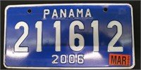 2006 Panama License Plate 12" x 6"