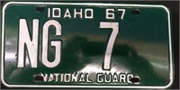 1967 Idaho National Guard License Plate 12" x 6"