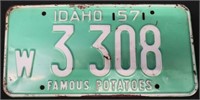 1957 Idaho License Plate 12" x 6"