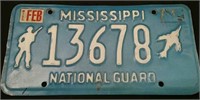 Mississippi National Guard License Plate