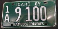 1965 Idaho License Plate 12" x 6"