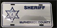Kansas McPherson County Sheriff License Plate