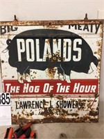 Double sided Poland pig farm sign