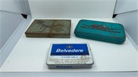 2 Vintage Cigarette Tins & One Corvette Collector