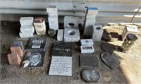 Various Marble, Granite, Stone Pieces, some where