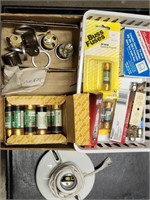 Miscellaneous fuses, locks, lightbulb socket