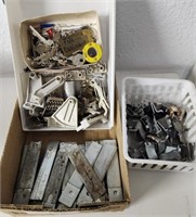 Misc. keys, box cutters and freezer parts
