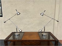 Chrome Heavy Counterweight Desk/ Table Lamps