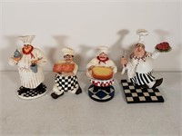 (4) Chef Figurines