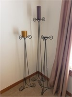 (3) Large Candle Stands