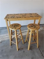 Tall Table with (2) Bar Stools