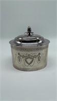 Vintage Silver Plated Engraved Tea Box