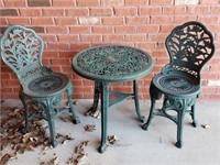 Plastic Garden Table & 2 Chairs