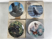 (4) Owl Collectors Plates - Jim Beaudoin