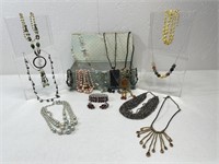 Vintage & Newer Jewelry With Jewelry Box!