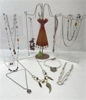 Jewelry and Necklace Stand includes Lia Sophia,