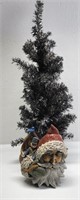 Ceramic St Nick with 4 ft Christmas Tree