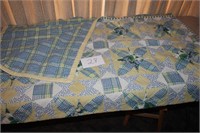 BLUE & YELLOW QUILT, 55X72