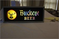 BUCKEYE BEER LIGHT WORKS, 7.5X8X18.5