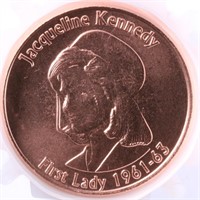 Tube of 20: 1oz Copper Rounds - Jackie Kennedy