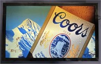 Vintage Coors Beer Mountain Top Ligh Up Sign