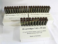 60 ROUNDS 7.62X39 AMMO IN BOXES