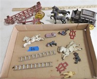 Cast iron horse & buggy toys