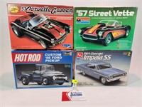 Assorted Model Kit Boxes & Assorted Cars/Parts