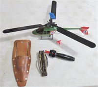 Cobra combat toy helicopter & knife