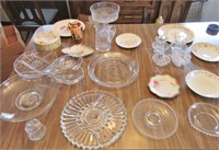 Misc. glassware items, candlewick