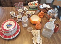 Plates & cups, misc. decorative items