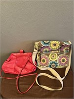 Relic purse and Red genuine leather purse