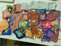 40+ Crocheted Granny Squares