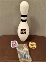 Bowling Pin/Vintage Bowling Patches & Cake Topper