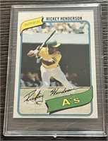 1980 Topps Baseball Rickey Henderson Rookie Card!
