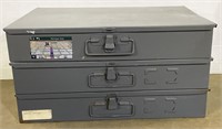 (W) 3 Metal Drawers with tools length 18 1/2