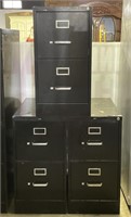 (W) HON 3 Metal Filing Cabinets with tools length