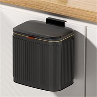 Kitchen Hanging Trash Can with Lid, 4 Liter