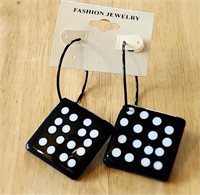 Domino Inspired Earrings Vintage
